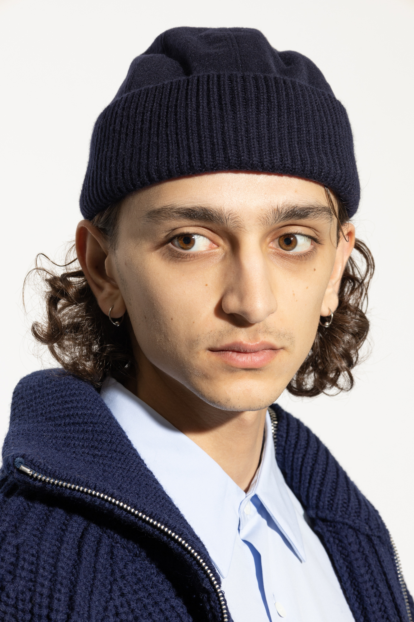 帽子 00s ARMANI Navy Wool Beanie 00s ARMANI Navy Wool Beanie（Polo Ralph Lauren - Knitted